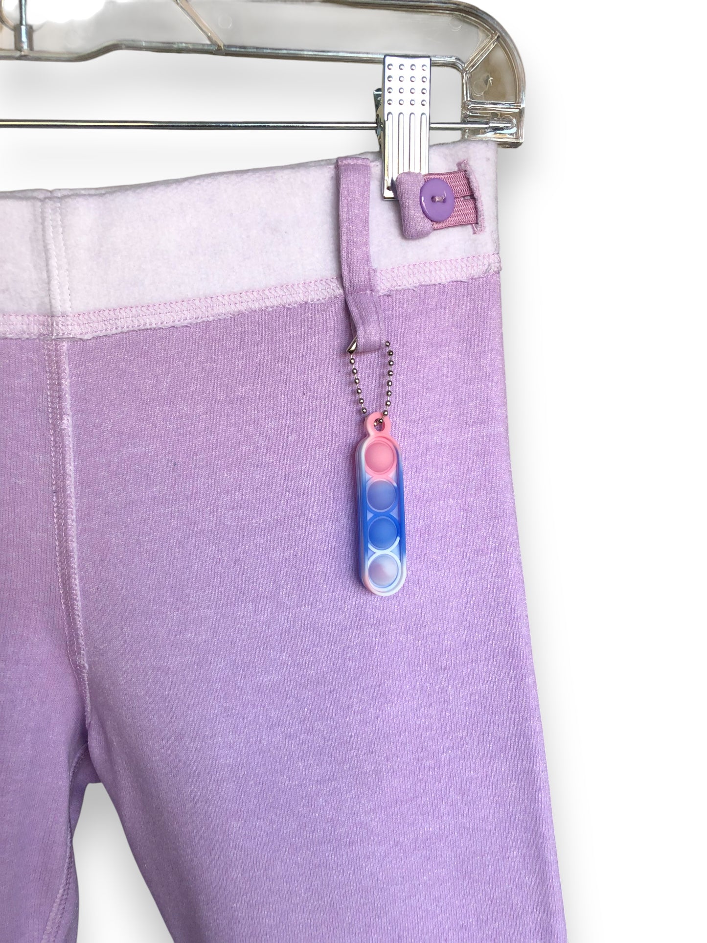 Kids' Sensory Joggers w/ Fidget Loop | Tagless, Adj. Waist, Fleece Lined for Autism | Lilac