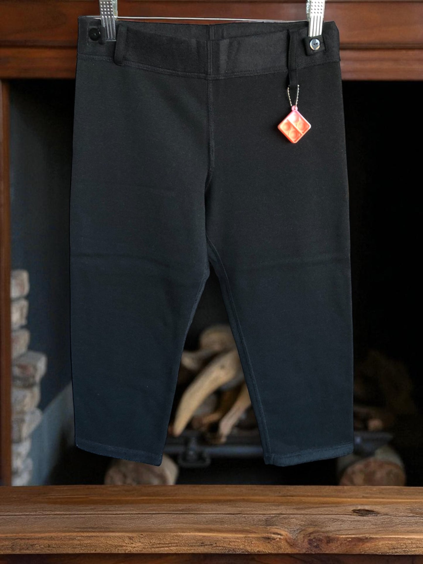 Black | Fleece-Lined Joggers with Fidget Popper Keyring & Adjustable Waistband