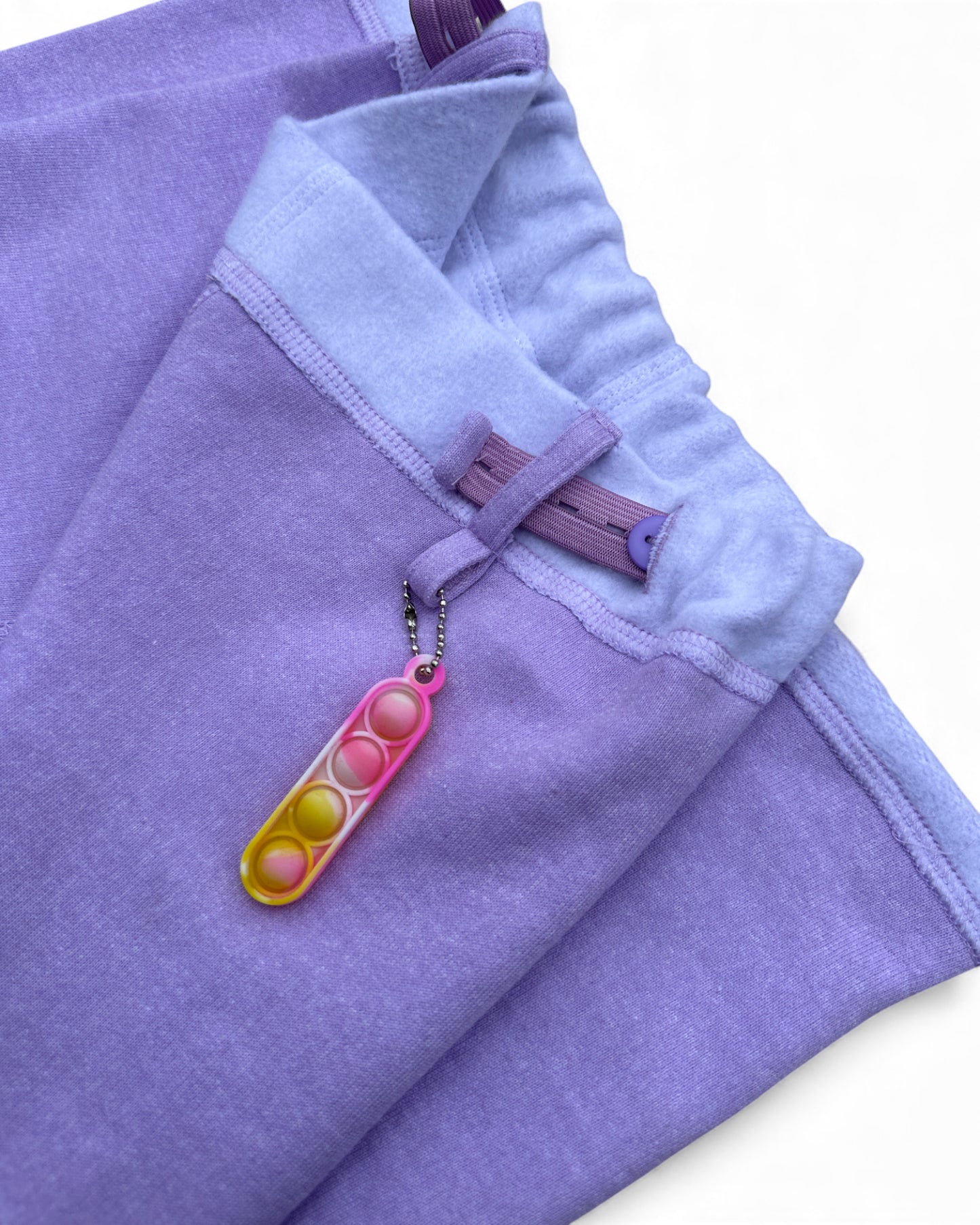 Kids' Adaptive Leggings w/ Fidget Loop | Tagless, Adj. Waist, Fleece Lined for SPD | Lilac