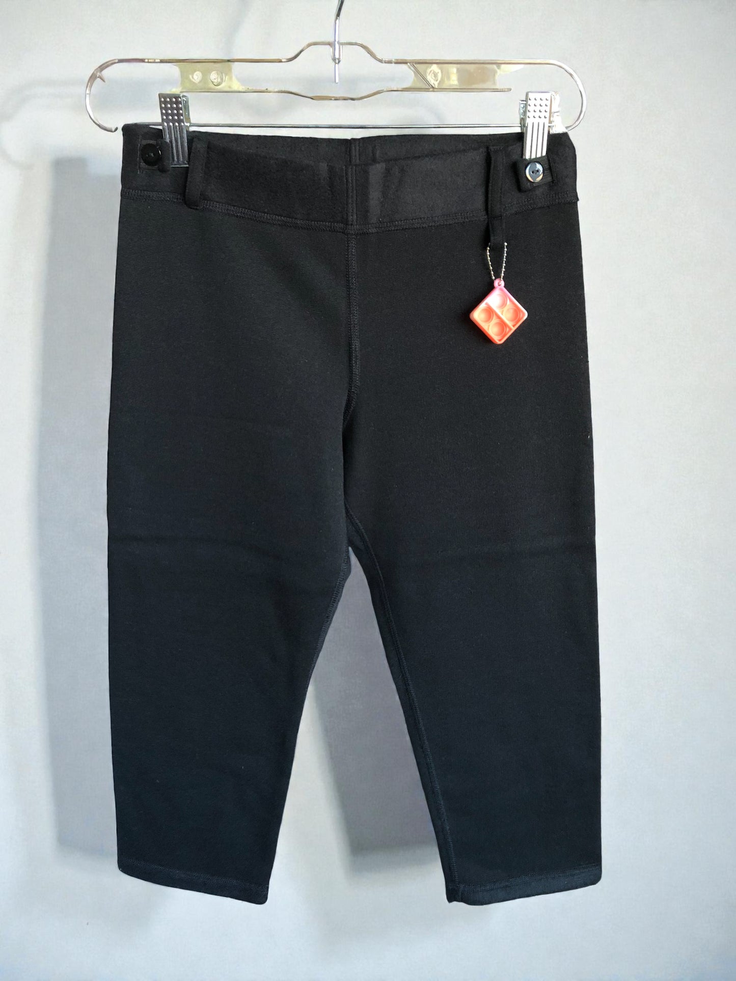 Kids' Sensory Joggers w/ Fidget Loop | Tagless, Adj. Waist, Fleece Lined for Autism | Black