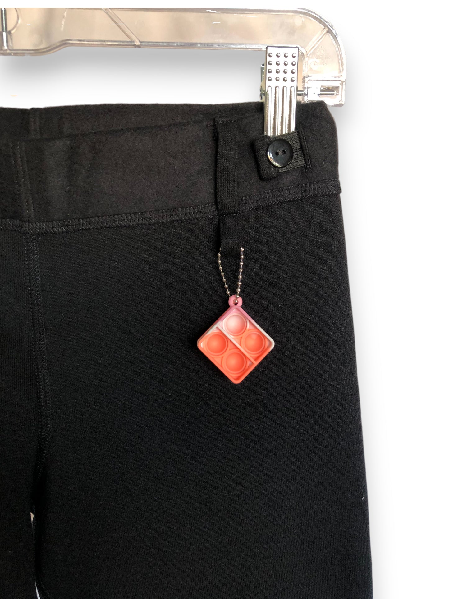 Kids' Sensory Joggers w/ Fidget Loop | Tagless, Adj. Waist, Fleece Lined for Autism | Black