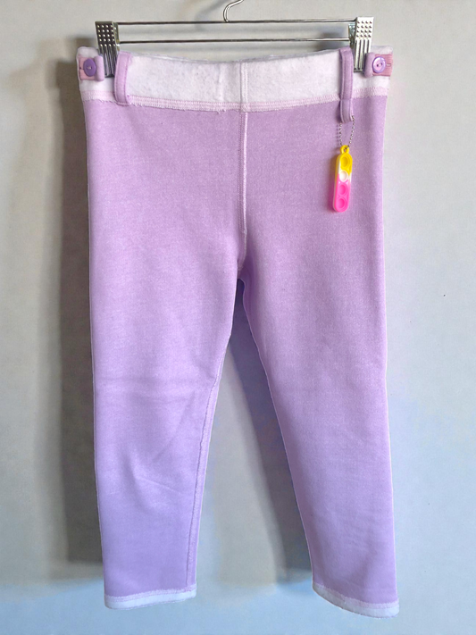 Kids' Adaptive Leggings w/ Fidget Loop | Tagless, Adj. Waist, Fleece Lined for SPD | Lilac