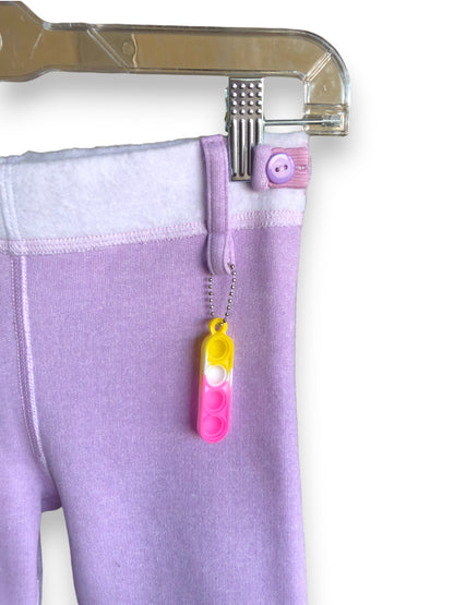 Kids' Adaptive Leggings w/ Fidget Loop | Tagless, Adj. Waist, Fleece Lined for SPD | Lilac