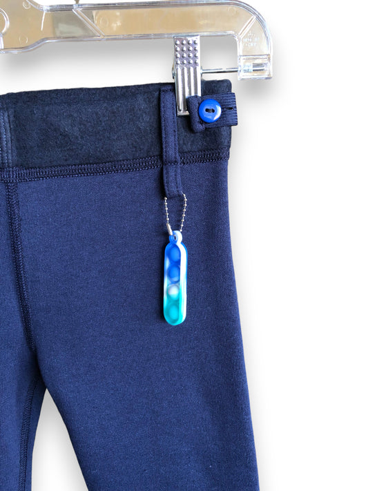 Kids' Sensory Joggers w/ Fidget Loop | Tagless, Adj. Waist, Fleece Lined for Autism | Navy