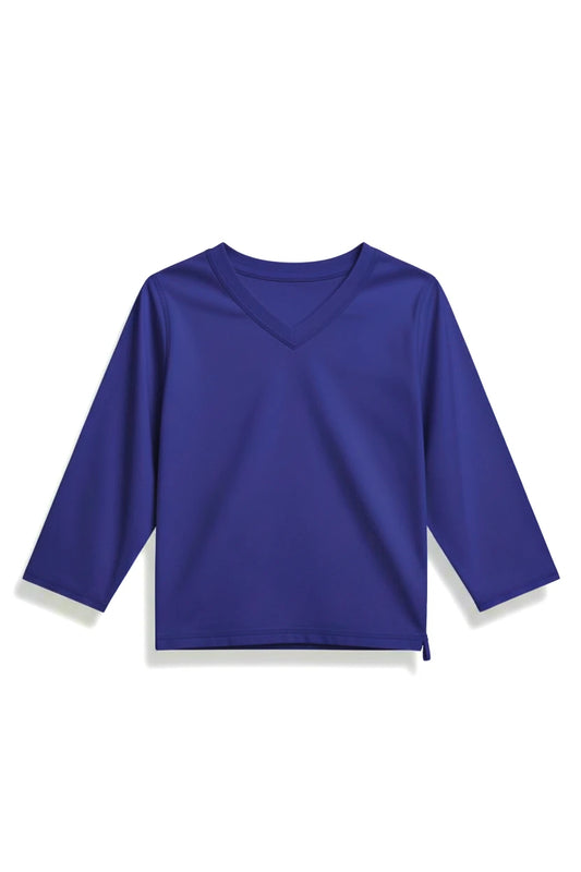 Blue | Long Sleeve Sensory Friendly T-Shirt with Fidget Popper Keyring