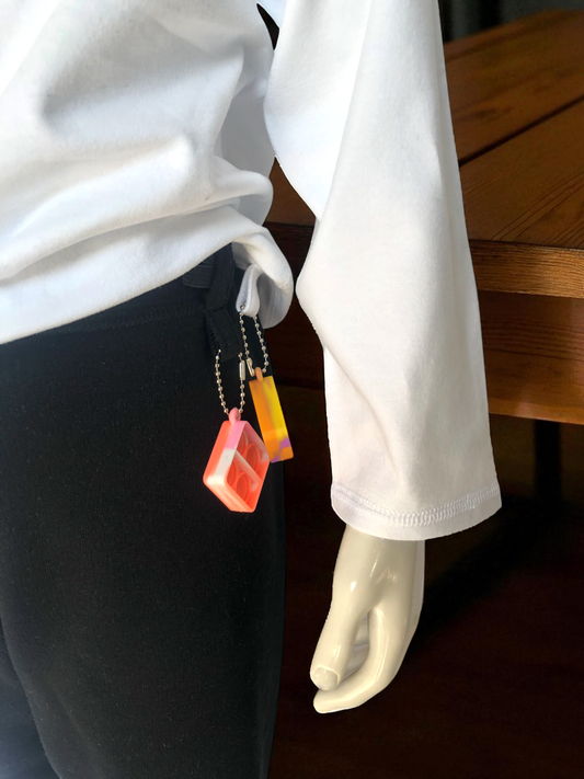 Black | Fleece-Lined Joggers with Fidget Popper Keyring & Adjustable Waistband