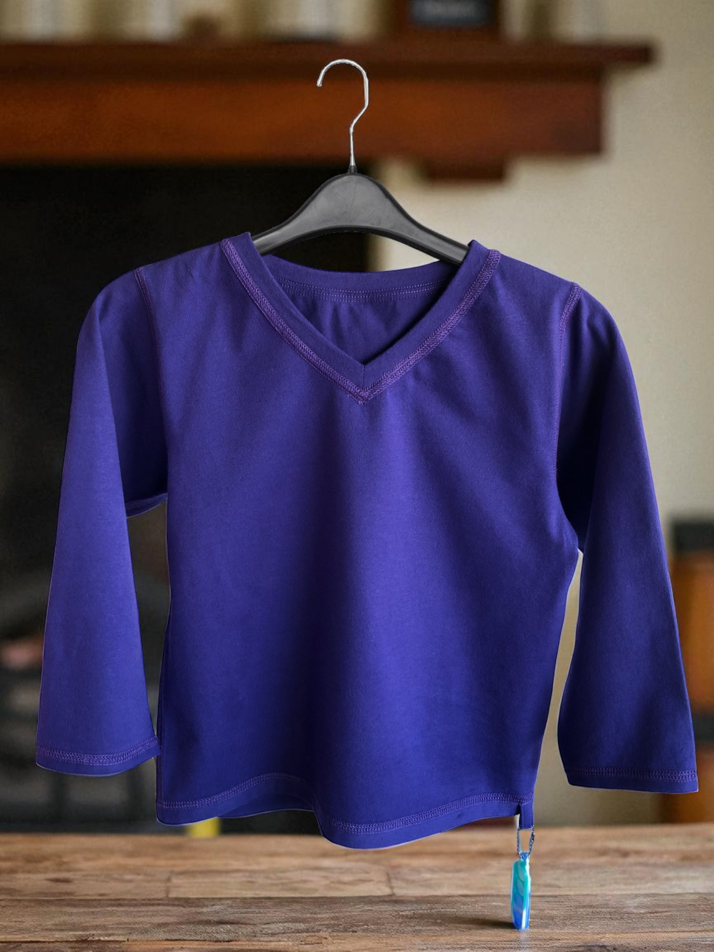 Blue | Long Sleeve Sensory Friendly T-Shirt with Fidget Popper Keyring