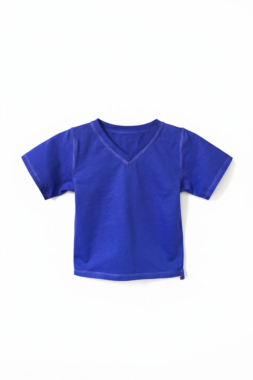 Kids' Adaptive Short Sleeve T-Shirt | Flat Seam, Tagless w/ Fidget Loop for Autism/SPD | "Colour"