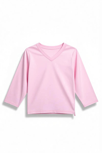 Pink | Long Sleeve Sensory Friendly T-Shirt with Fidget Popper Keyring